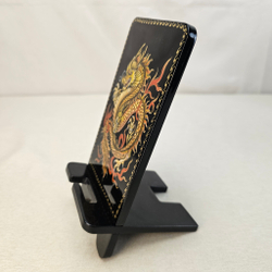 Сувенирная подставка для телефона с росписью Палех "Дракон"