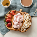 Менажница деревянная из сибирского кедра для подачи блюд и закусок с гравировкой "ТЫКОВКА". MG104