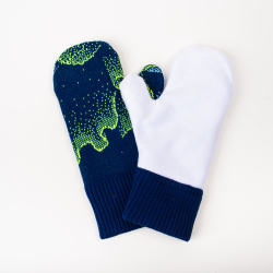 Вязаные варежки "Северное сияние"
