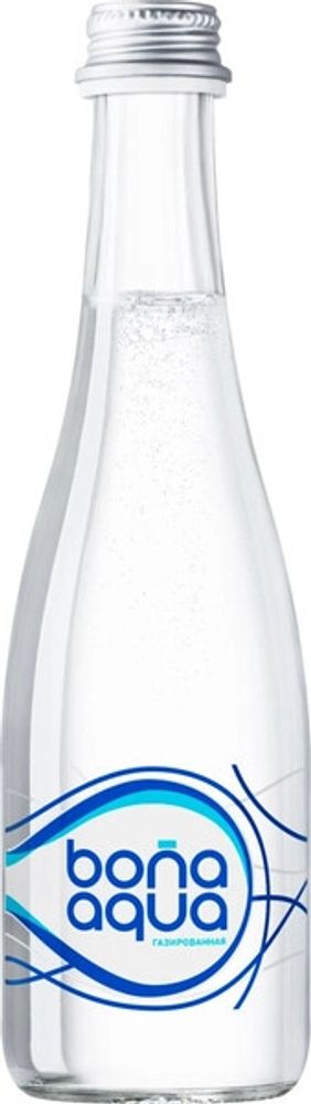 Вода природная минеральная Бона Аква Газированная / Bona Aqua Sparkling 0.33 - стекло