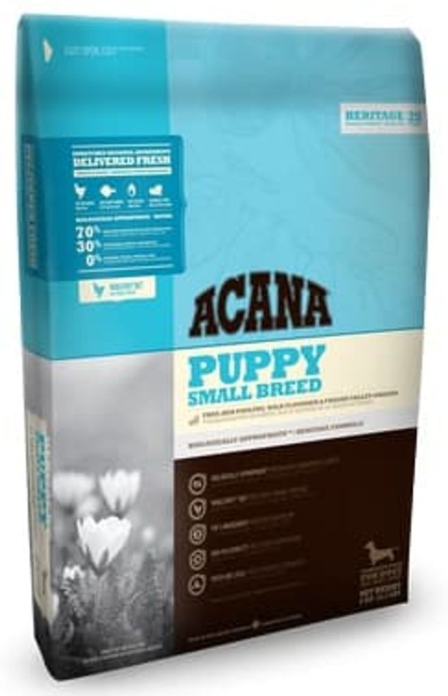 *АКАНА ПАППИ СМОЛ БРИД /корм для щенков мелких  пород/ HERITAGE (70/30) 0,34 кг