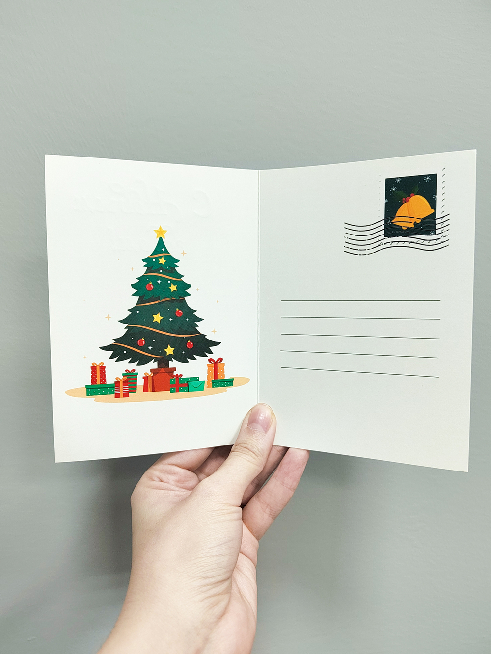 Открытка новогодняя "Корги"