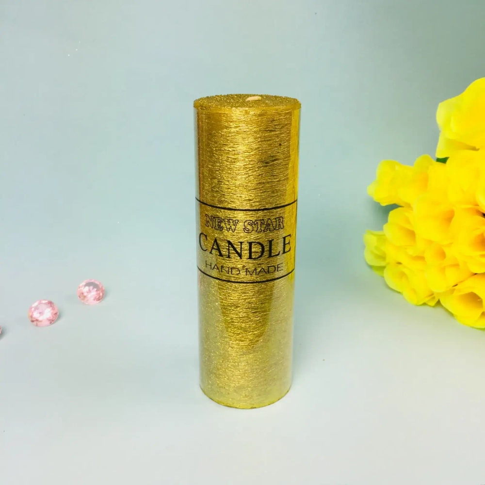 Свеча «New Star» 5*15см цвет золото ZD-074