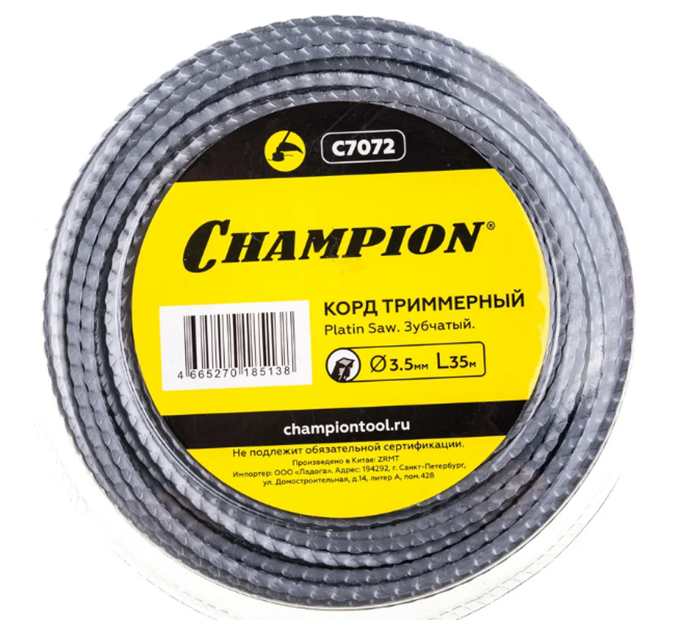 Леска 3.5 мм 35 м CHAMPION Platin Saw зубчатый C7072