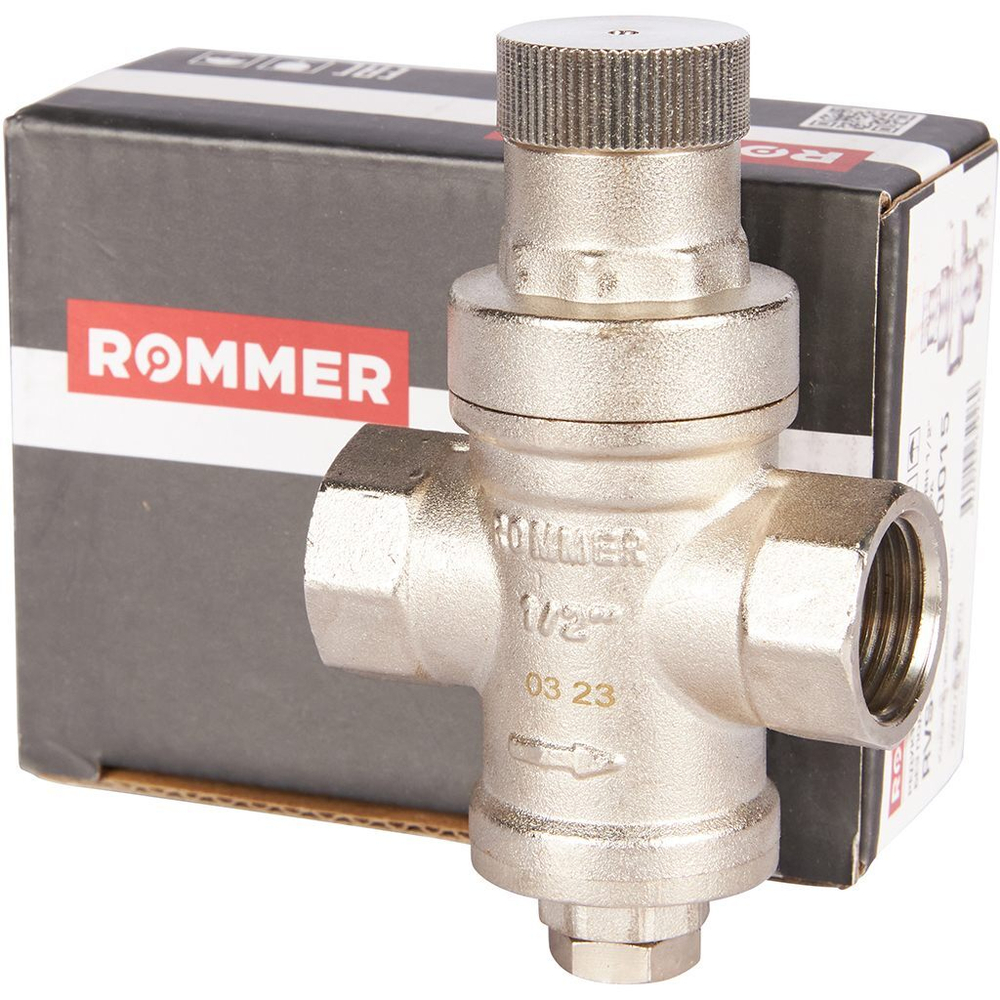 ROMMER Редуктор давления PN16 1/2" без подключения манометра