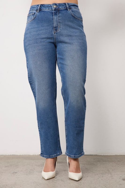 Джинсы Mom fit, синий