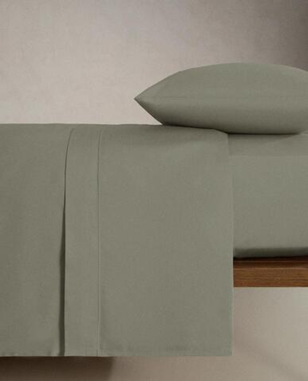 ZARA HOME (300 НИТЕЙ) НАТЯЖНАЯ ПРОСТЫНЯ ИЗ ХЛОПКА, СИНИЙ