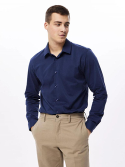 Сорочка GREG 240/238/NB/SZR STRETCH "Однотон."