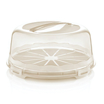 Тортница круглая цвет кремовый