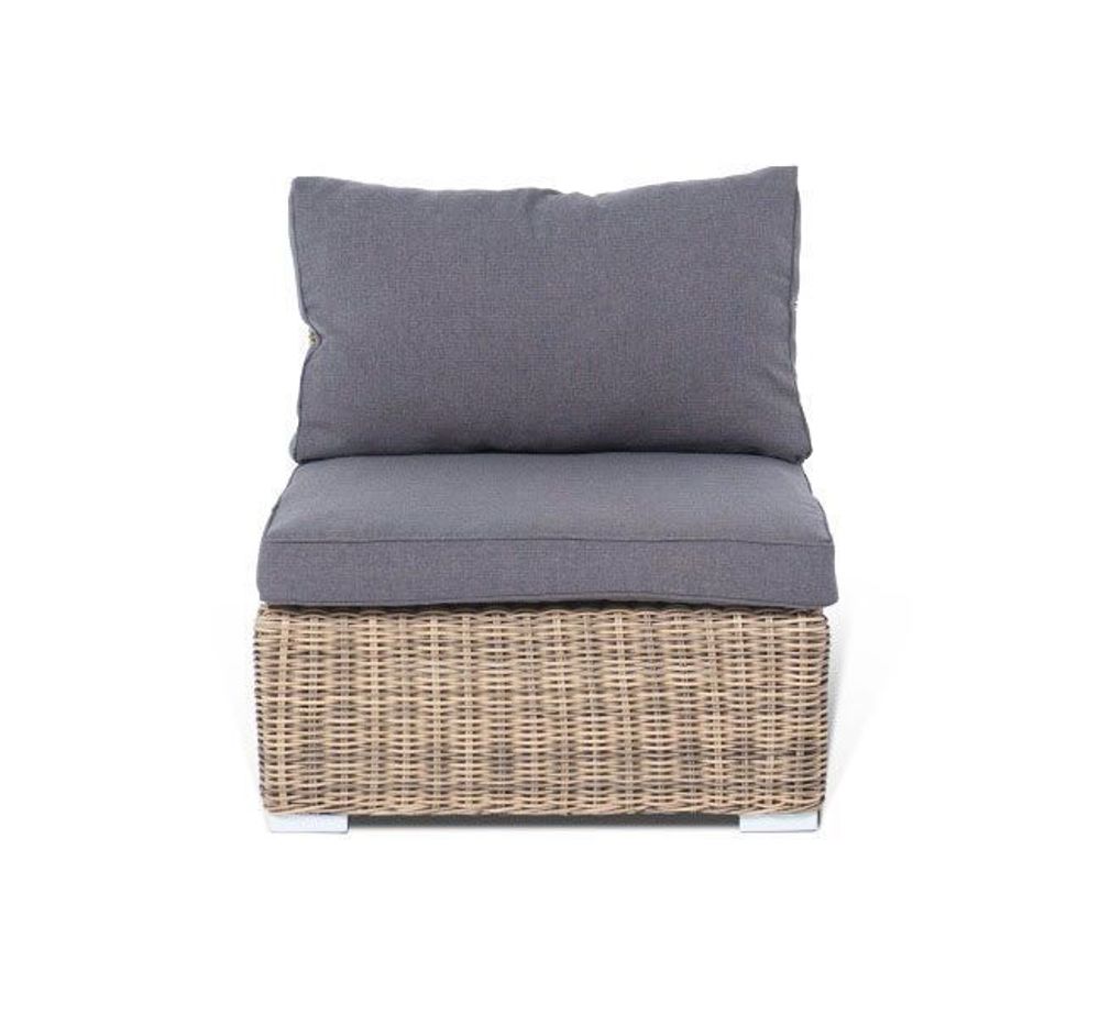 "Лунго" модуль диванный прямой с подушками, цвет соломенный