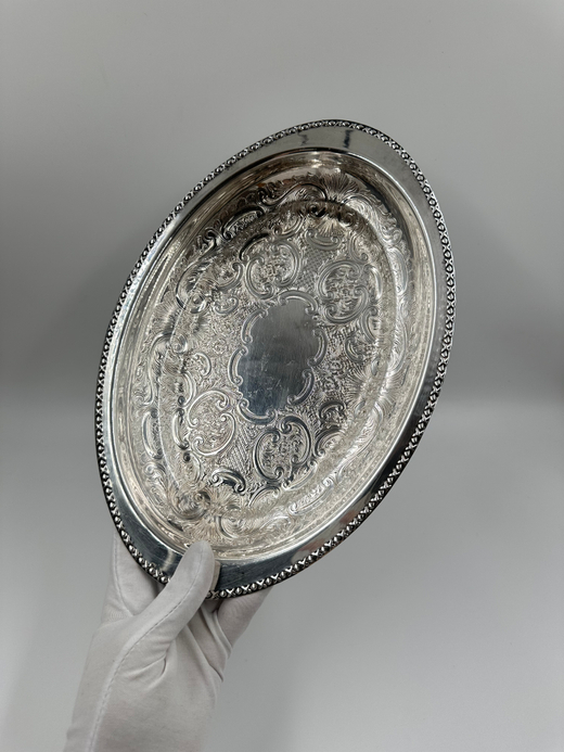 Блюдо посеребренное