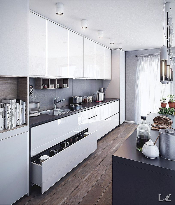 Примеры современных дизайнов кухонь из интернета