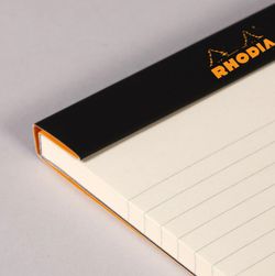 Блокнот Rhodia Basics A7 в линейку 90 гр черный (112012C)