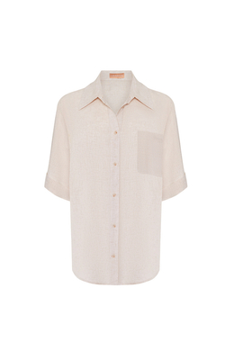 Рубашка с коротким рукавом MYKONOS Айвори