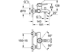 Смеситель для ванны GROHE Bau Classic 32865000