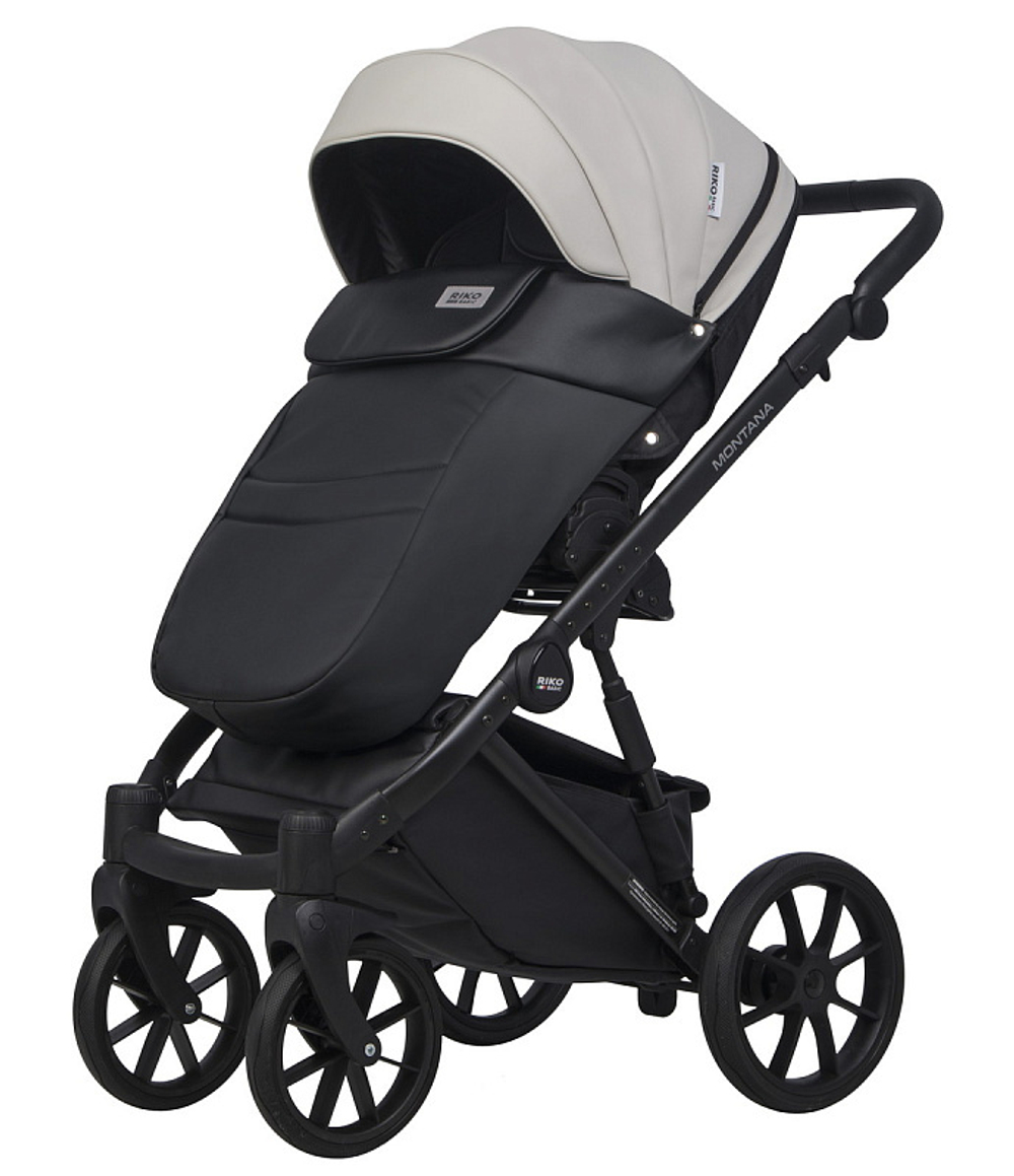 Детская коляска Riko Basic Montana Ecco 3 в 1 31 Light Silver-Black