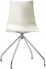 Стул пластиковый вращающийся Scab Design Zebra Technopolymer, хром, лен