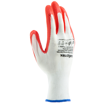 Перчатки полиэфирные с рельефным покрытием из нат латекса, 15 класс вязки, 57 г Сибртех