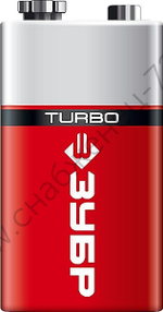 ЗУБР 6LR61(крона) 1 шт Щелочная батарейка Turbo (59219)