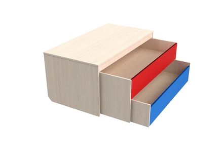 Кровать детская двухъярусная в коробе (спальное место 1200х600)