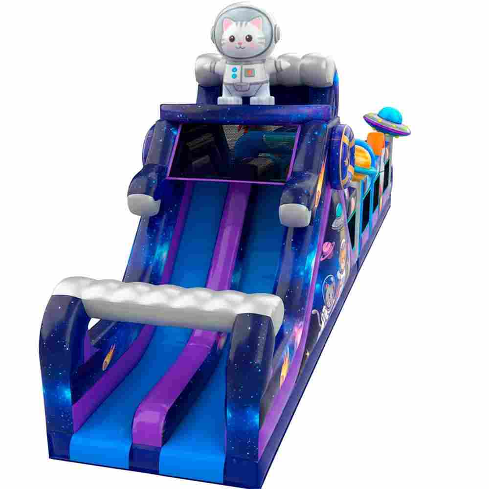 Надувная полоса препятствий «Космическое приключение», 17×3,3×6,4 м