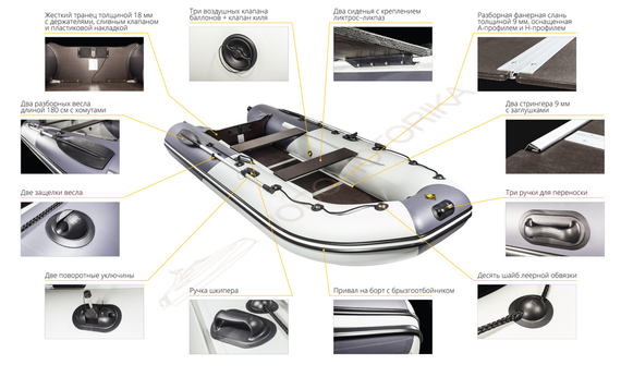 Надувная лодка Ривьера 3600 СК Компакт