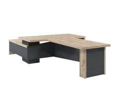 Стол правый 2000х2000х750 с опорной тумбой и брифингом 1700 T-920R.0000-02