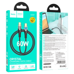 U121 Gold standard Transparent Discovery Edition 60W charging data cable Type-C to Type-C