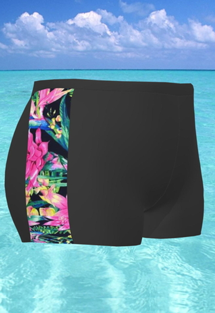 Шорты купальные 17115 тропические цветы