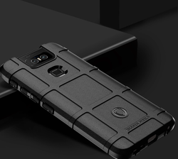 Чехол для Asus ZenFone 6 (ZenFone 6Z) цвет Black (черный), серия Armor от Caseport