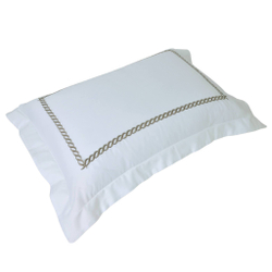 Наволочка декоративная 50х70 Casual Avenue Messina Marine бело-коричневая Турция