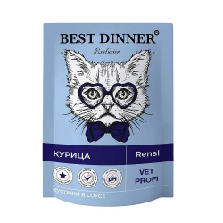 Best Dinner Exclusive Vet Profi Renal кусочки в соусе с Курицей 85 г