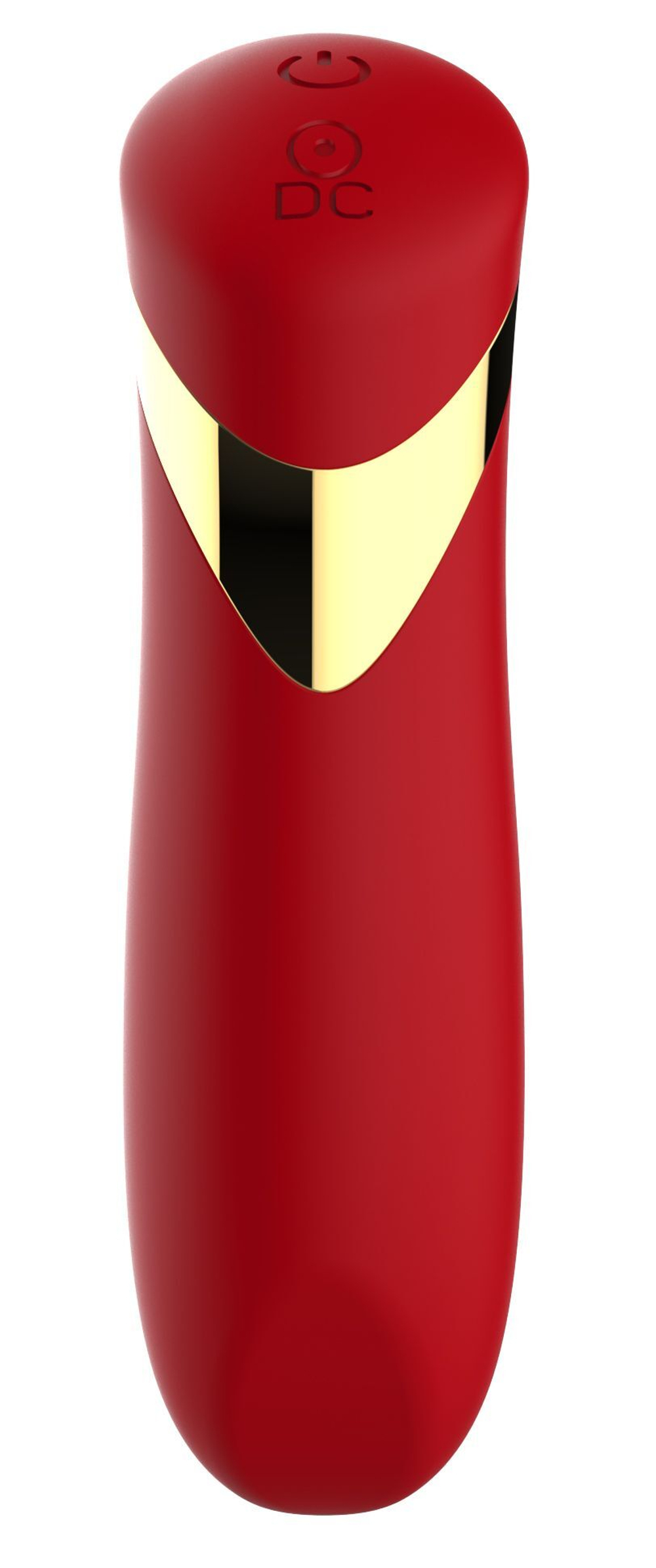 Красный силиконовый мини-вибратор - 13,7 см. (Цвет: красный)