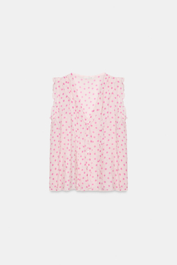 ZARA БЛУЗА В ГОРОШЕК, ОТТЕНКИ РОЗОВОГО
