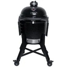 Керамический угольный гриль Diamond Egg Legend Deep Black, 46 см, чёрный, с ножками и столиками