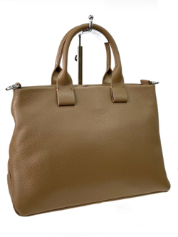Женская сумка из натуральной кожи, цвет светло-коричневый