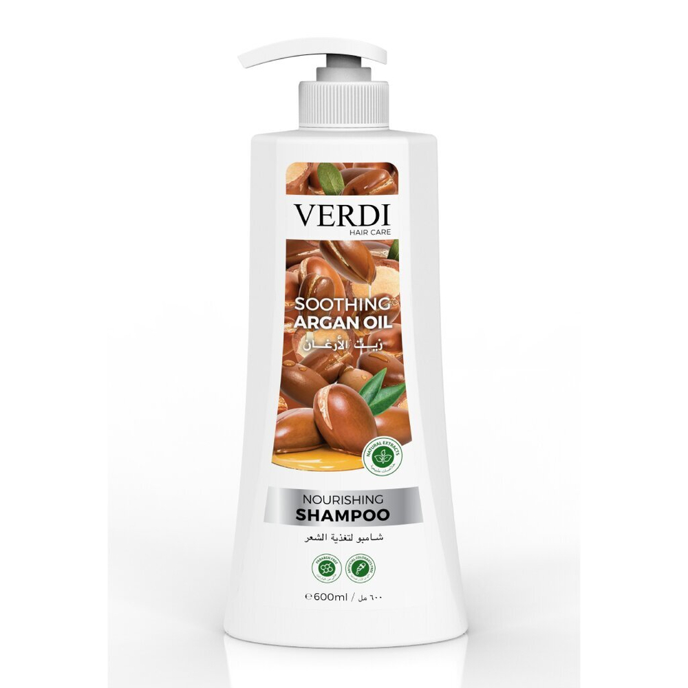 VERDI Шампунь д/волос 600мл АРГАНА ПИТАТЕЛЬНЫЙ/ARGAN OIL NOURISHING SOOTHING*24 с дозатором