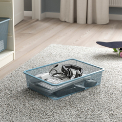 IKEA TROFAST  (ИКЕА ТРОФАСТ)  -  Контейнер из проволоки, серо-голубой, 42x30x10 см