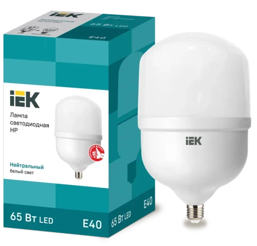 Лампа светодиодная HP 65Вт 230В 4000К E40 IEK