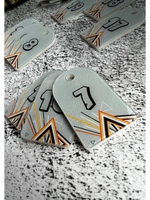 Номерки для ключей акрил 3х5 см