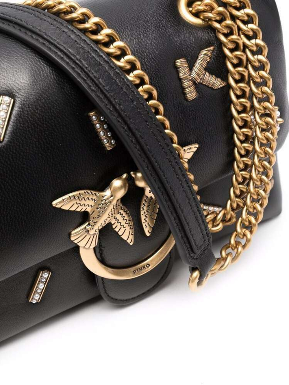 MINI LOVE BAG MINI PUFF LOGO JEVEL – black