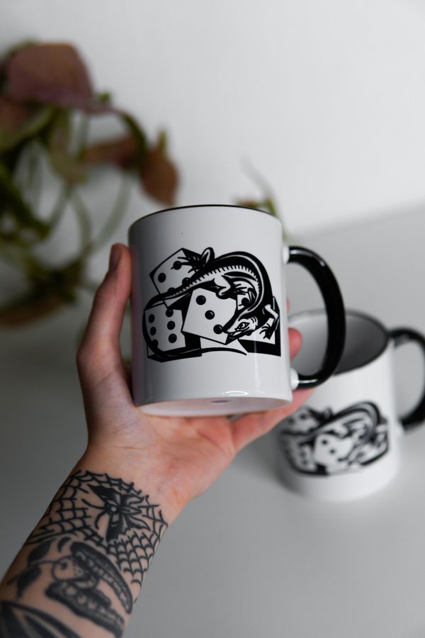 Кружка Сup Lizard Бело-Черная - фото 2