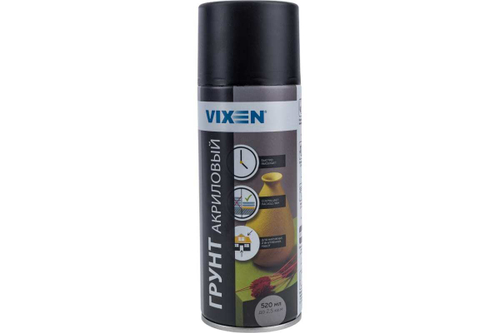 Грунт акриловый Vixen черный (520мл) аэрозоль