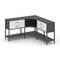 Shelf System Трехсекционный угловой стеллаж двухярусный с ящиками SN.STMU-231 Антрацит/Белый/Металл