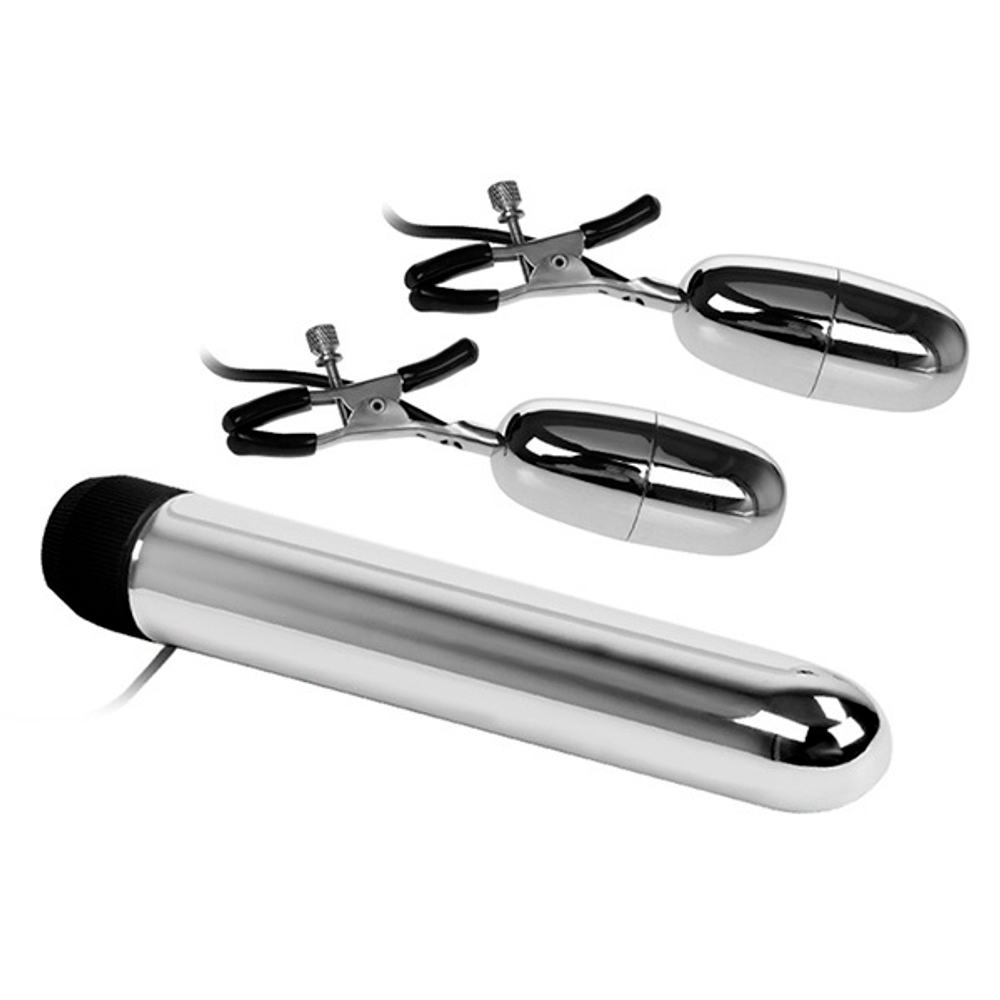 Набор из вибратора и вибростимуляторов для груди Baile BI-010046