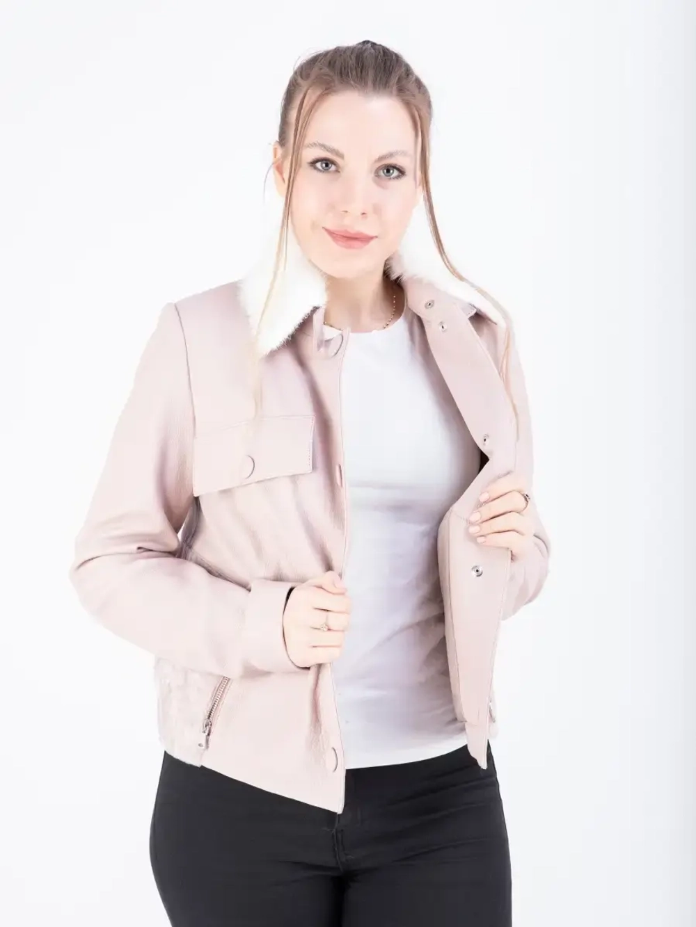 Куртка женская натуральная кожаная оверсайз Турция