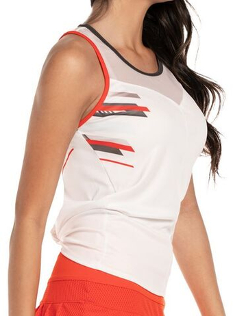 Женский топ теннисный Lucky in Love Tech It In Tie Back Tank - белый