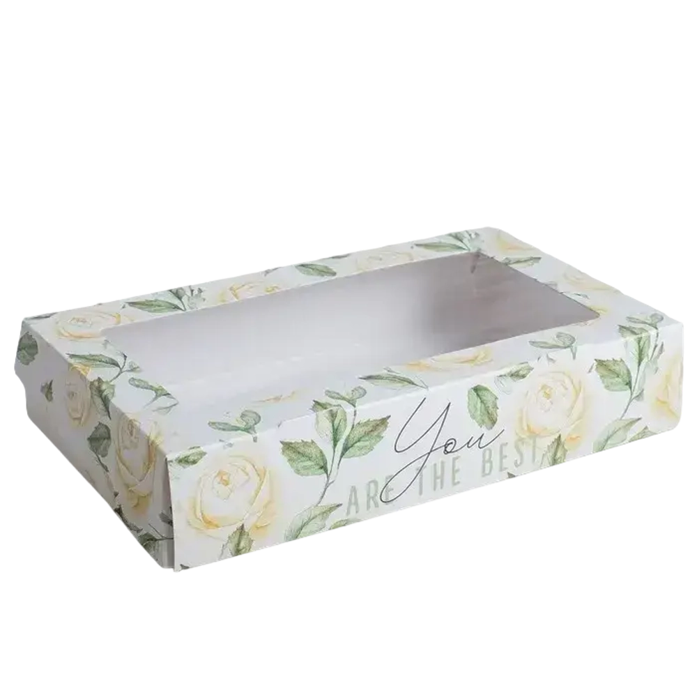 Коробка кондитерская складная, упаковка «Flowers», 20 х 12 х 4 см