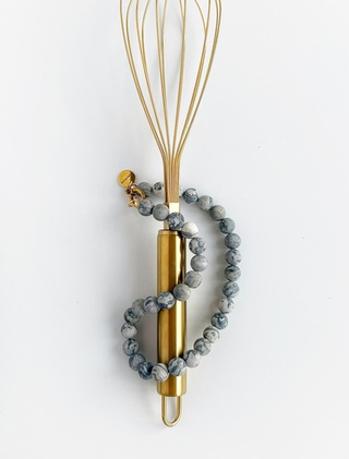 Колье Marble из бусин камня