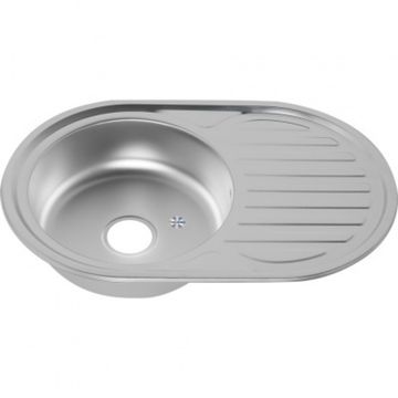 Мойка врезная овал 450х570х160 0,6  Мелана универс слив 3 1/2" + сифон